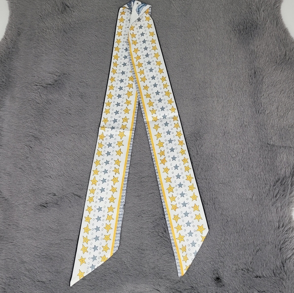 New Tarot Cards Silk Skinny Scarf Twilly 'Star' - Picture 7 of 7